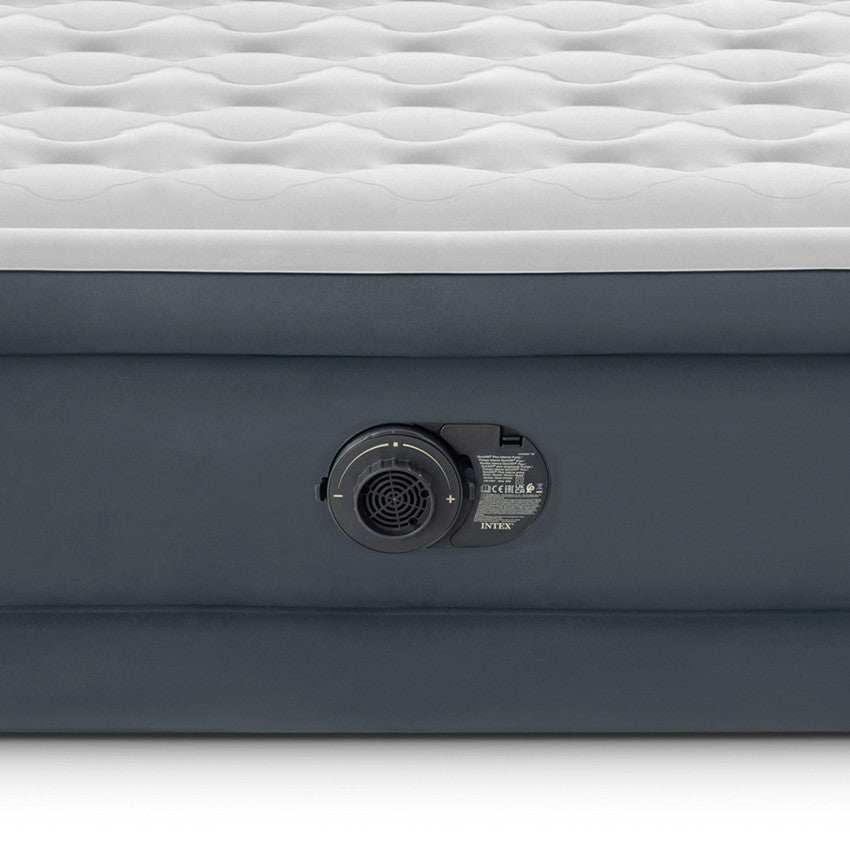 Colchón hinchable doble con cabecero Deluxe Ultra Plush Queen