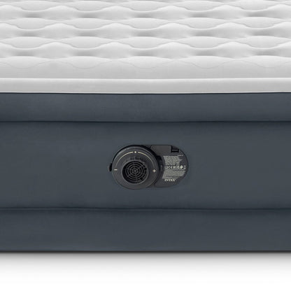 Colchón hinchable doble con cabecero Deluxe Ultra Plush Queen