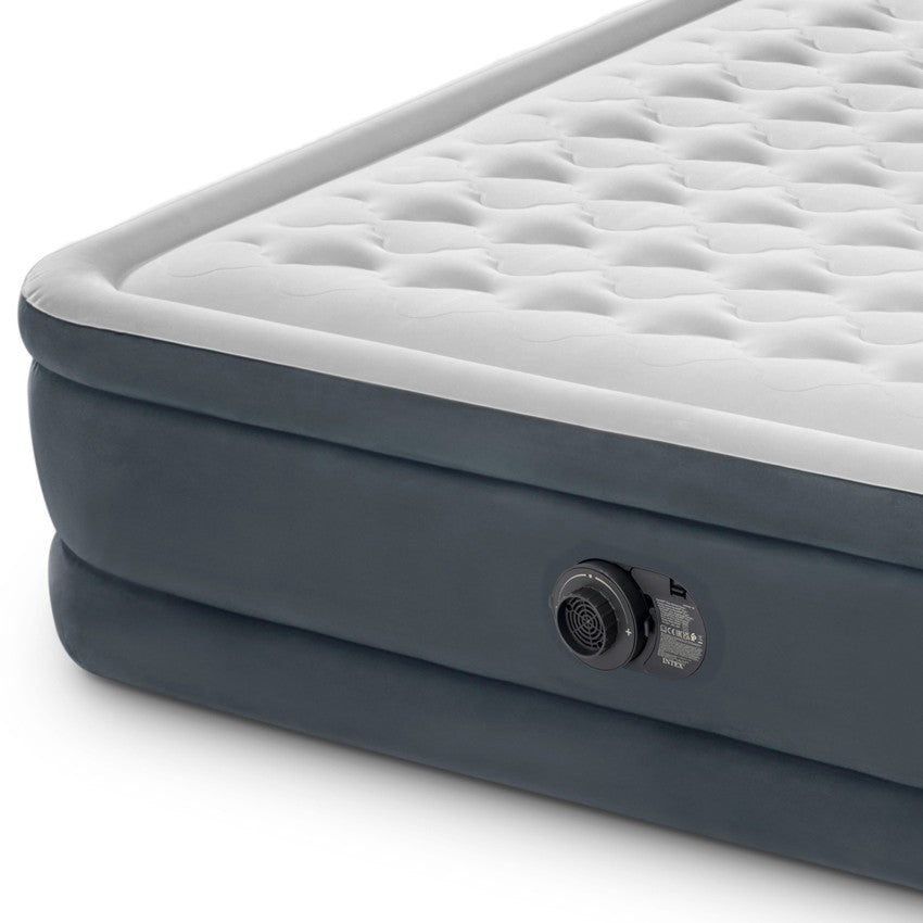 Colchón hinchable doble con cabecero Deluxe Ultra Plush Queen