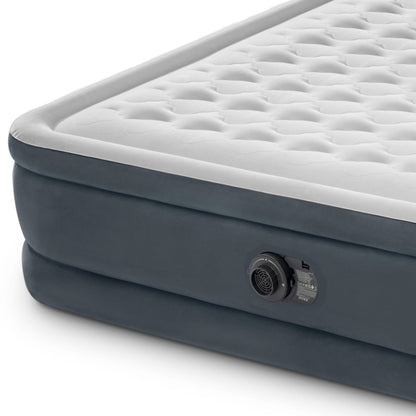 Colchón hinchable doble con cabecero Deluxe Ultra Plush Queen
